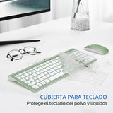 TopMate - Combo de teclado y mouse inalámbricos ultradelgados, 2.4G...