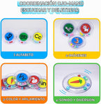 BeneSesqiu - 26 piezas de letras flotantes del alfabeto, juguetes de baño sin moho, juguetes de piscina de agua con bolsa de malla para niños y bebés de 2, 3 y 4 años, regalos educativos de aprendizaje preescolar ABC