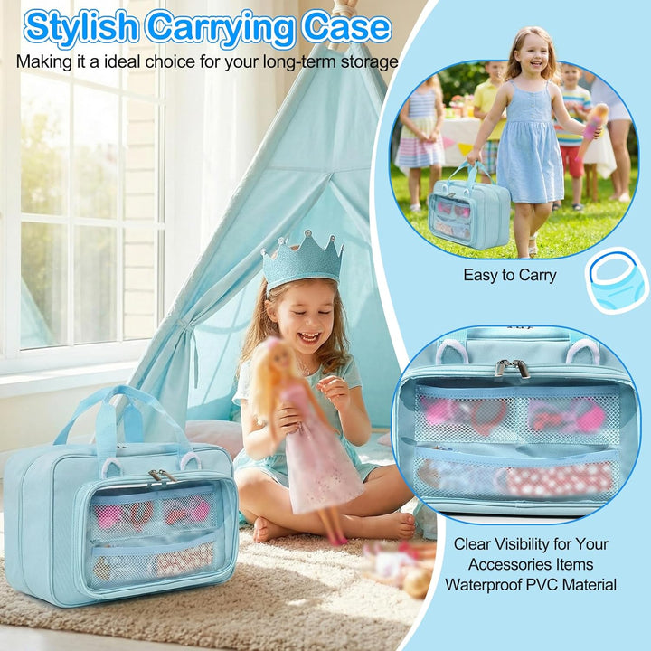 DSLIUPIU Funda de transporte compatible con muñecas Barbie de 12 pu...
