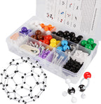 Kit de modelo molecular YCHOULEK, set de química molecular orgánica de 444 piezas, kit de modelo de elementos atómicos para lecciones de química, kit de construcción de estructuras moleculares, regalo