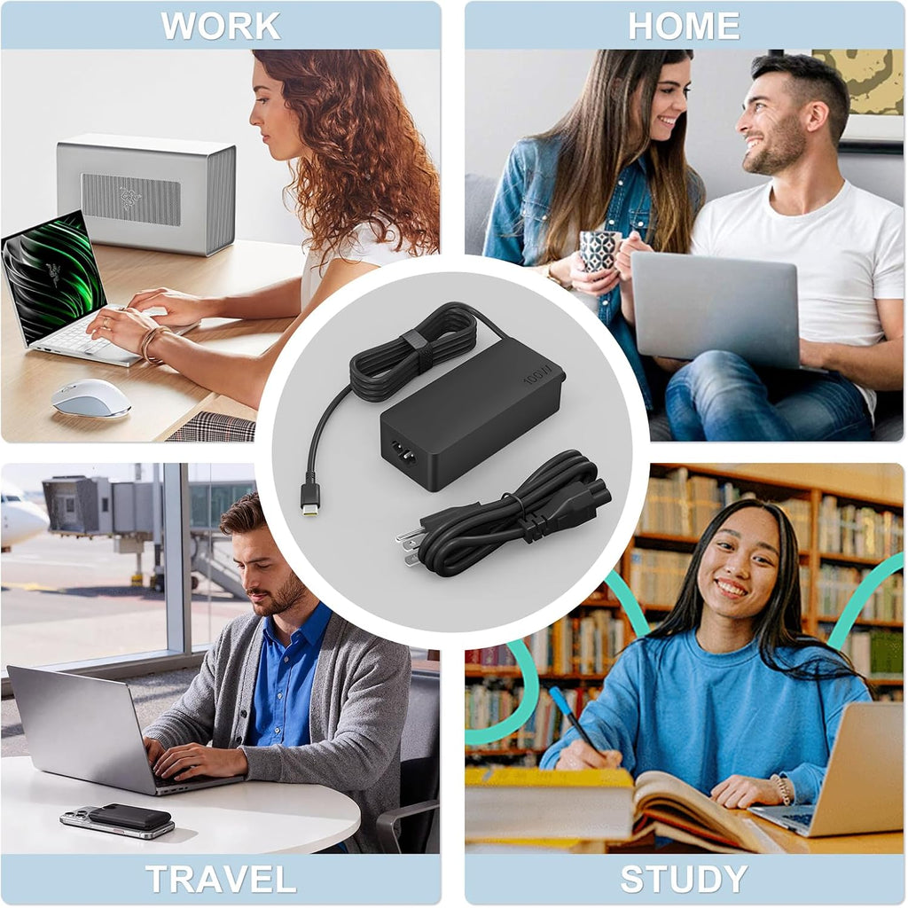 Cargador USB C de 100 W, compatible con Mac Book Pro/Air 16, 15, 14, 13, M1 M2 M3 M4 M5, pulgadas 2026 2025 2024 2023, para HP, adaptador de CA de carga rápida Dell tipo C