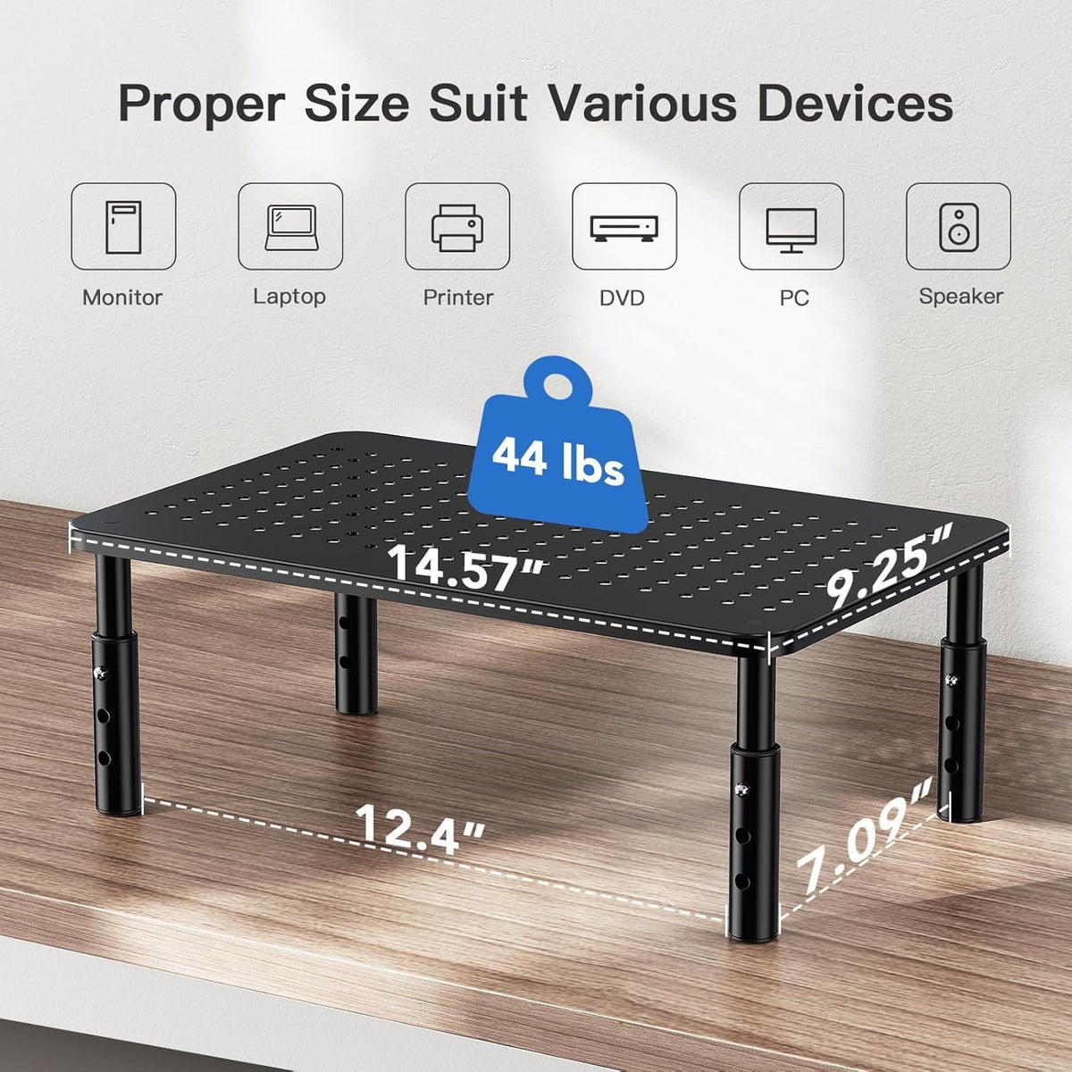 HUANUO Soporte para monitor de computadora para escritorio, elevador