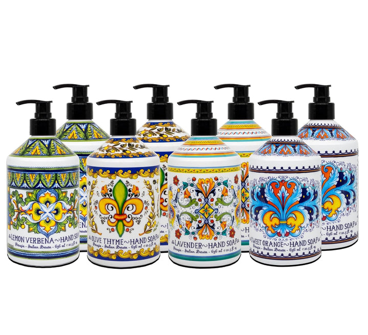 Jabón de manos italiano Perugia Deruta - Botellas de 21.5 fl oz - P...