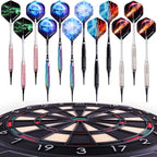 WIN.MAX Darts Punta de plástico 12 unidades Dardos de punta blanda para tablero electrónico de dardos