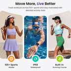 Fitpolo Relojes inteligentes para mujeres y hombres, Alexa incorporado de 1.8 pulgadas, reloj de seguimiento de actividad para Android iOS, rastreador de actividad impermeable con 100 deportes, GPS