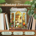 CUTEBEE Kit de rincón de libros - Kit de casa de muñecas en miniatura DIY para adultos y adolescentes, rompecabezas de madera 3D, estantería de casa pequeña Booknook, regalos para la familia (Florista