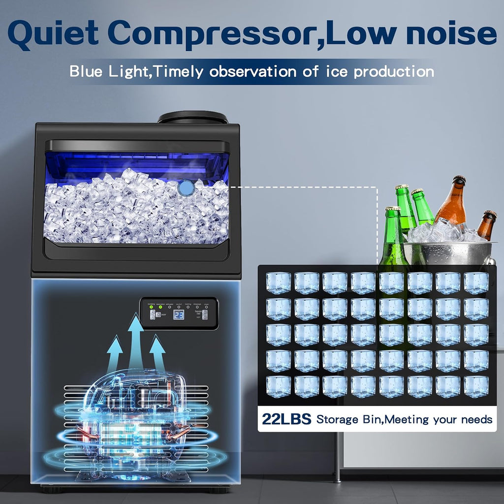 Máquina comercial del fabricante de hielo 110LBS/24H debajo de la