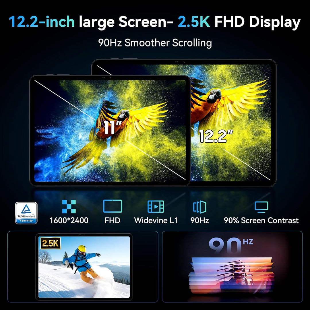 Tableta mejorada 2026 de 12,2 pulgadas, tableta Android 16 con tecl...
