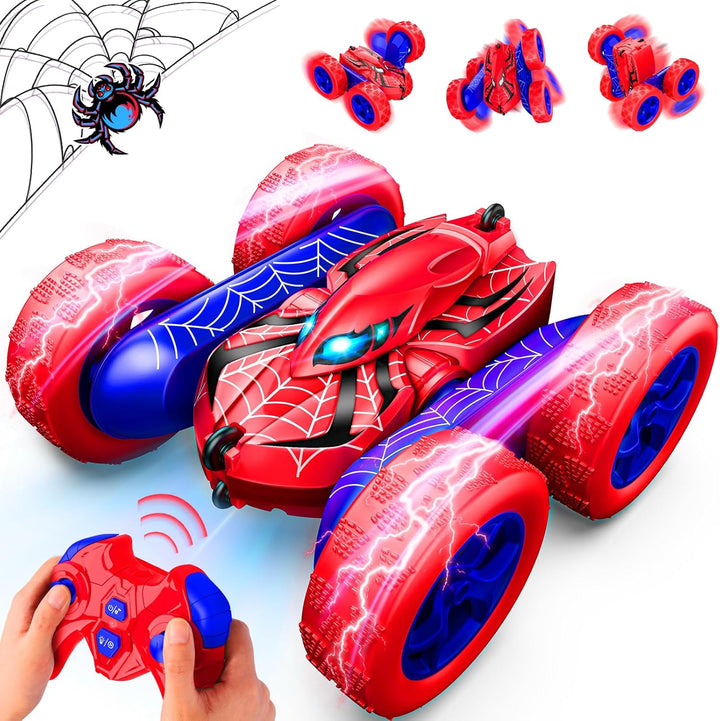 SYOKZEY Spider - Autos a control remoto, doble cara 360° Flip 4WD r...