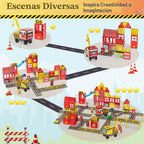 Azulejos magnéticos para niños de 4 a 8 años, estación de camión de