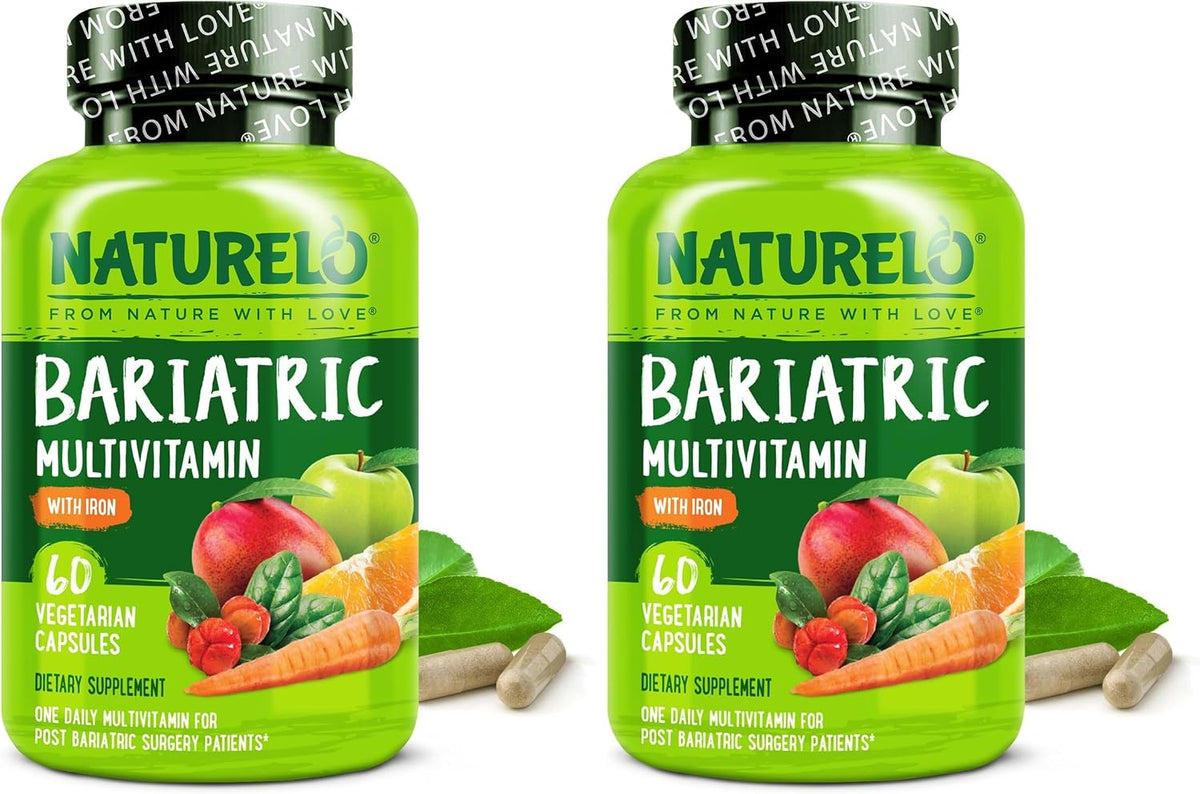 NATURELO Multivitamínico bariátrico - Un diario con hierro, Sin sabor, 60 unidades (2 unidades)