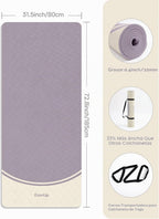 EaseUp Tapete de yoga de 0.394 in de grosor, 73 x 31.5 pulgadas, extra