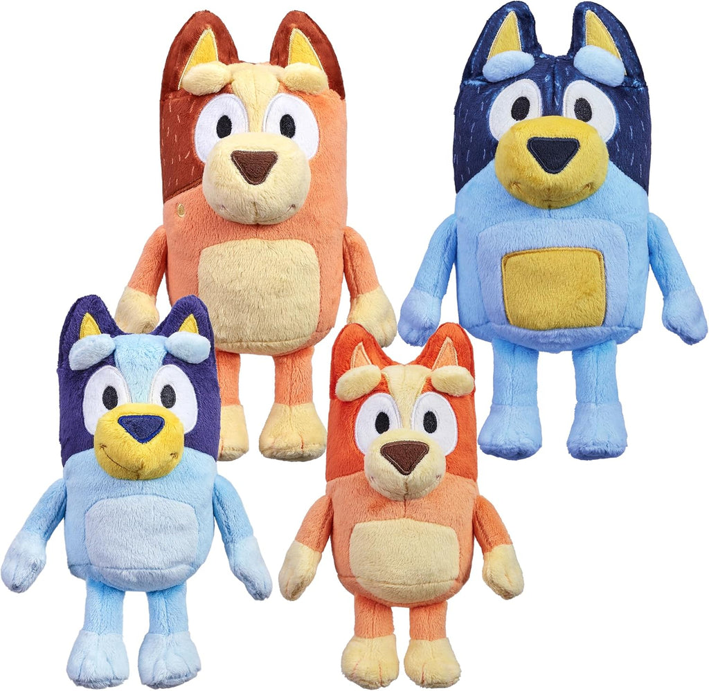 Bluey Heeler Family Stuffed Animal Set de 4, 7-8” Plush Figure Toys
