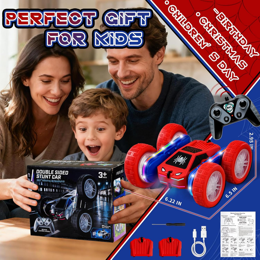 SANGQAOFU Spider - Coche de control remoto 4WD 360° Flips RC Stunt...