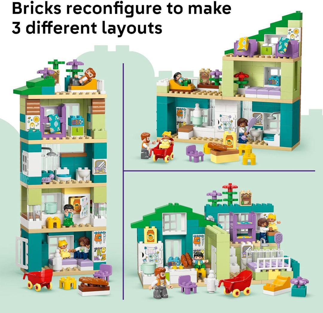 LEGO DUPLO Town 10470 - Casa familiar moderna 3 en 1 con