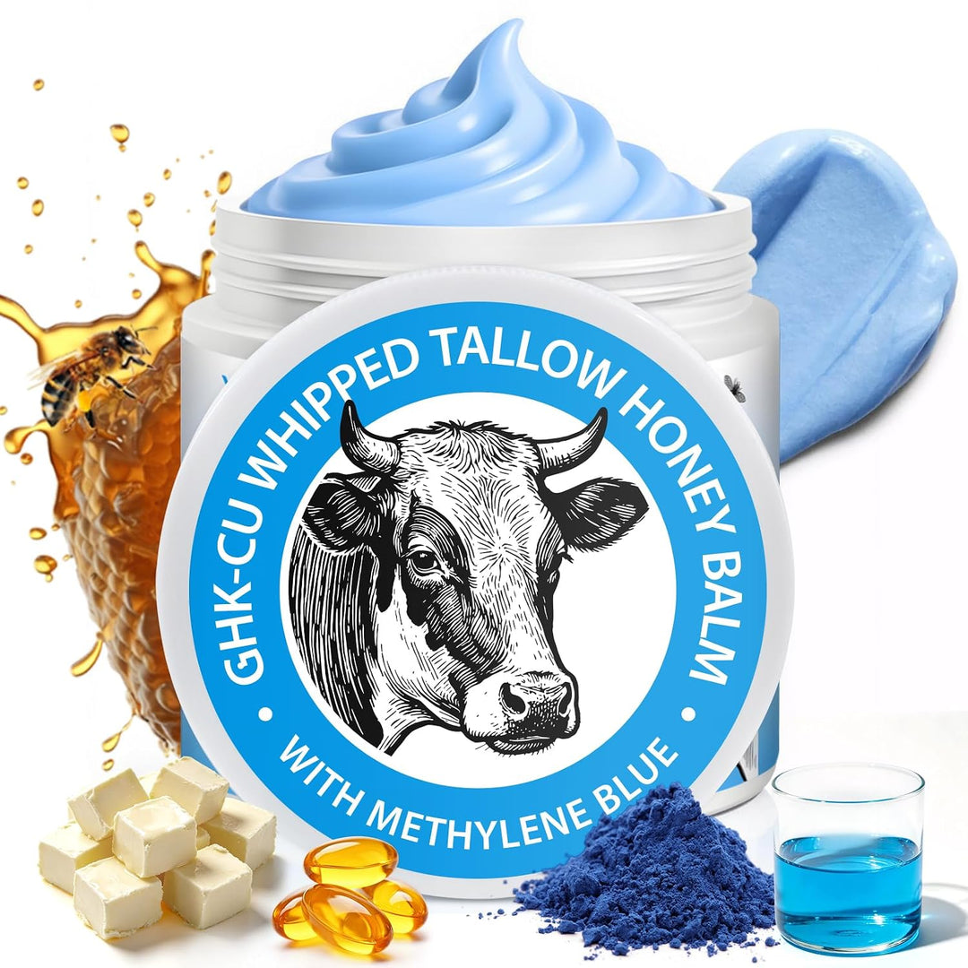GHK-Cu - Crema peptídica para cara, crema hidratante de ternera azu...