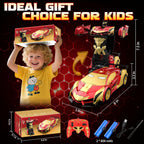 Hero Steel Man Transform RC Cars Toys con luces de ojos y