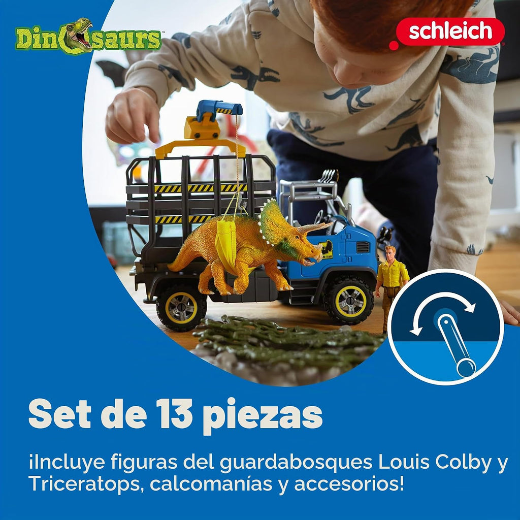 Schleich Dinosaurios - 43Pc Dino Transport Mission Playset - Niños 4+ |