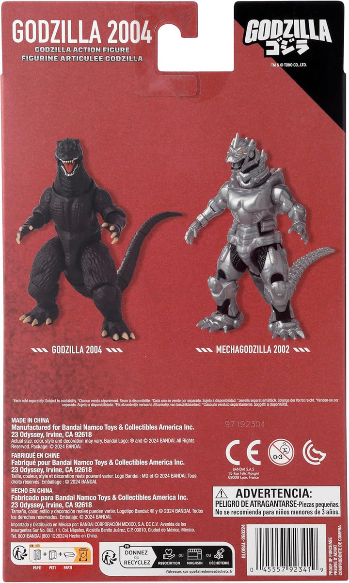 Bandai Namco - Godzilla - Godzilla 2004, juego de figuras de acción...