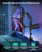 Brazo de monitor dual MOUNT PRO para pantallas ultraanchas de hasta 49" de