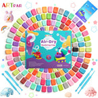 Arcilla seca al aire 180 colores,Arcilla de modelado para niños,Kit