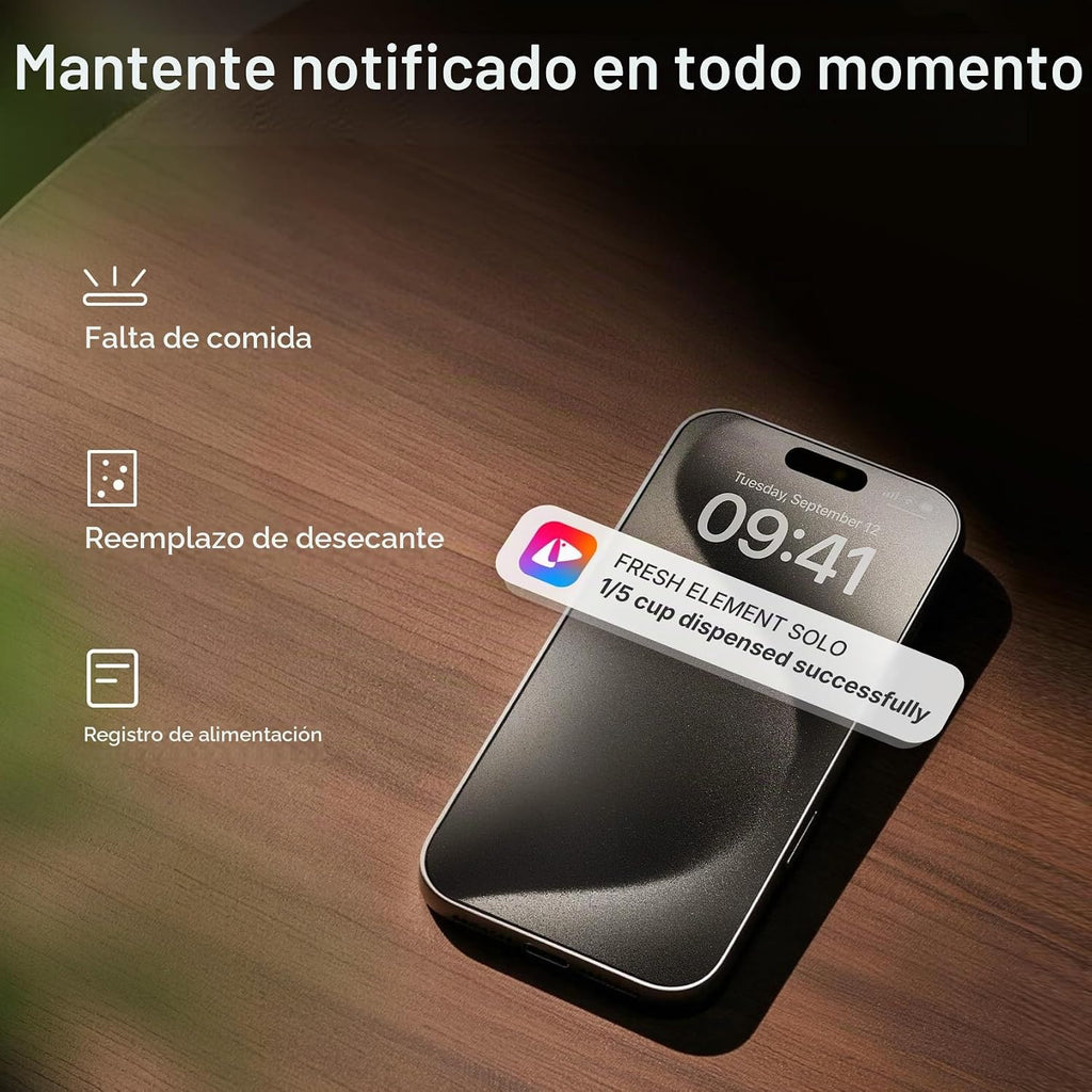 PETKIT Comedero Automático para Gatos, Comedero Automático para Perros WiFi 2.4G, Dispensador de Comida para Mascotas con Control de Aplicación y Sistema Triple Fresh-Lock, Hasta 10 Comidas al Día