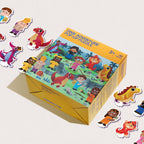 Rompecabezas de dinosaurios para niños de 3 a 6 años, 40 piezas + 10 elementos emergentes, habilidades motoras finas educativas preescolares. Rompecabezas de piso prehistórico Crazy Little Books para