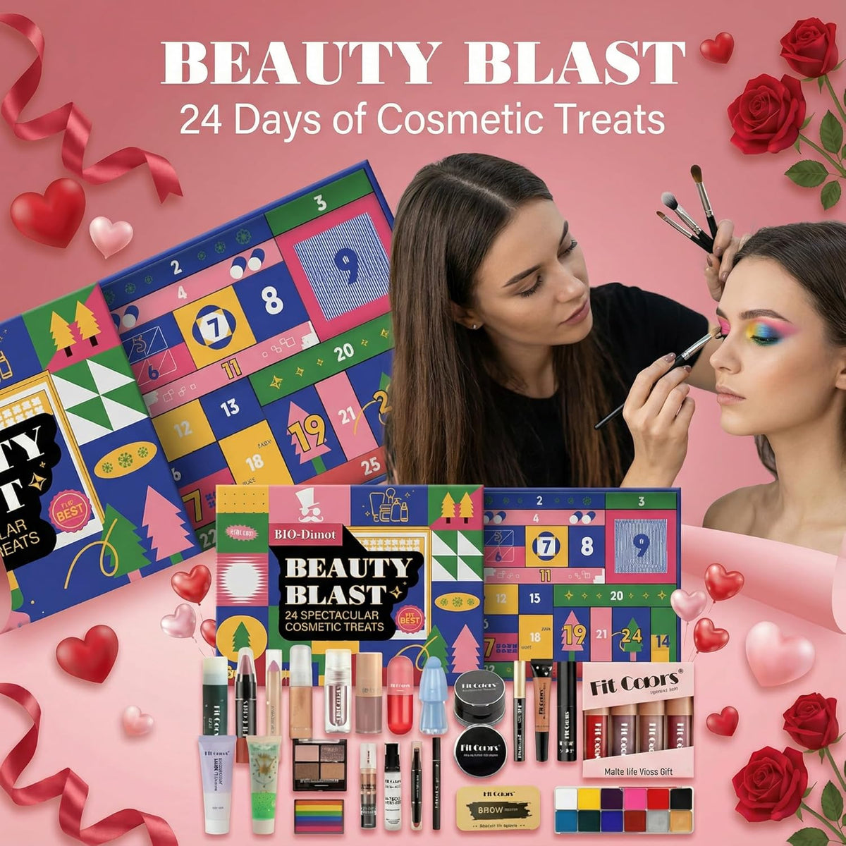 Kit de maquillaje todo en uno para mujer, set de regalo de 24 cosmé...