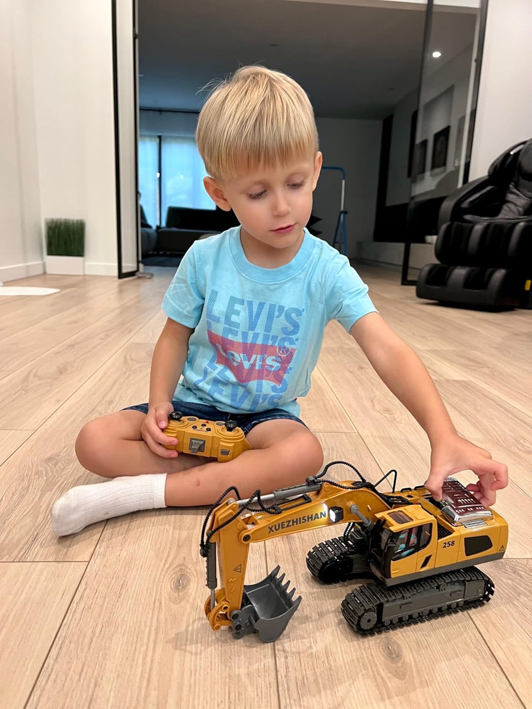 KIDMARKT Excavadora de juguete con control remoto para niños | Cami...