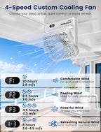 DRIFWIN Ventilador magnético aprobado por crucero, ventilador de vi...