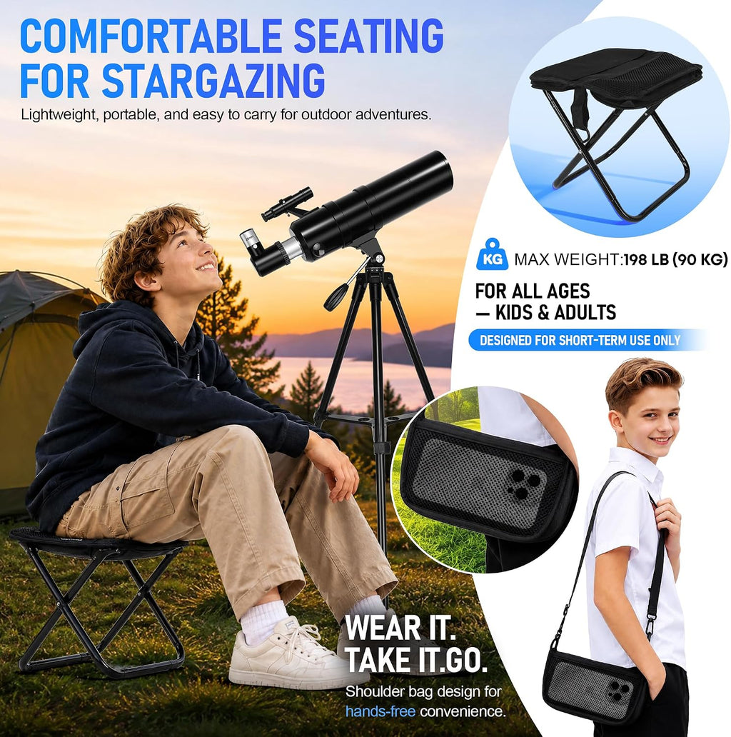 Telescopio para adultos y niños de alta potencia de 3.543 in de
