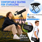 Telescopio para adultos y niños de alta potencia de 3.543 in de