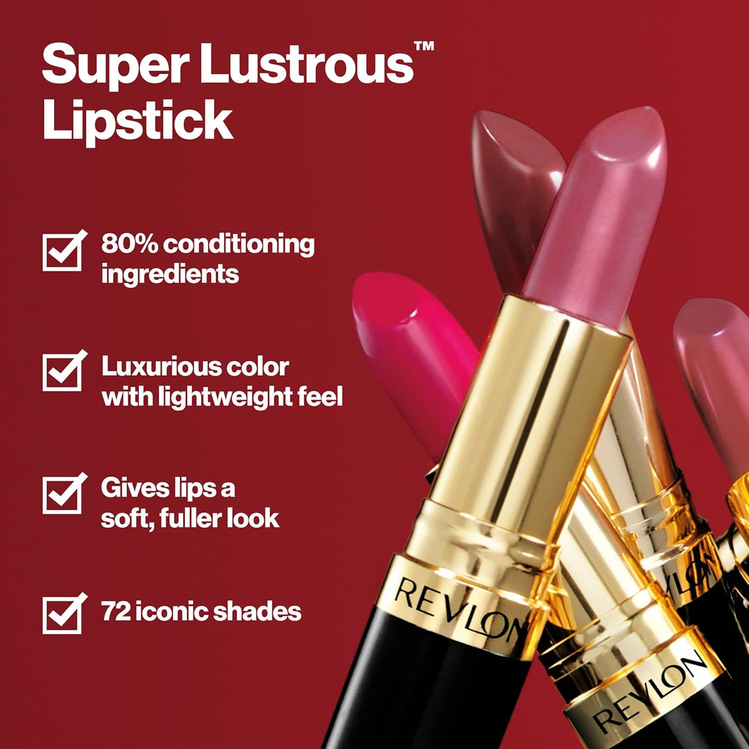 Juego de regalo de lápices labiales Super Lustrous de Revlon, 5 pie...
