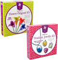 Paquete de joyas de flores y colgantes de origami – Divertido juego de regalo de artes y manualidades para niñas de 8 a 12 años – Crea flores de papel y collares personalizados en casa
