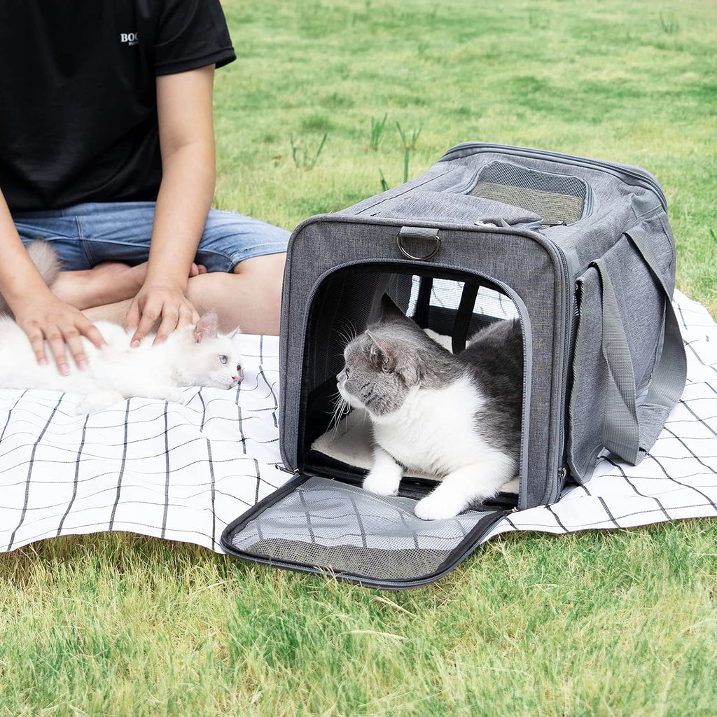Transportador de mascotas para gatos grandes de hasta 20 libras de