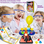 UNGLINGA 150 Experimentos Kit de Ciencias para Niños y Niñas, Juguetes Kit S.T.E.M Ideas de Regalos Cumpleaños Navidad, Química Romper Geodas, Volcán, Proyecto de Actividades Educativas de Física