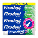 Fixodent Plus Scope - Crema adhesiva para dentaduras postizas, ment...