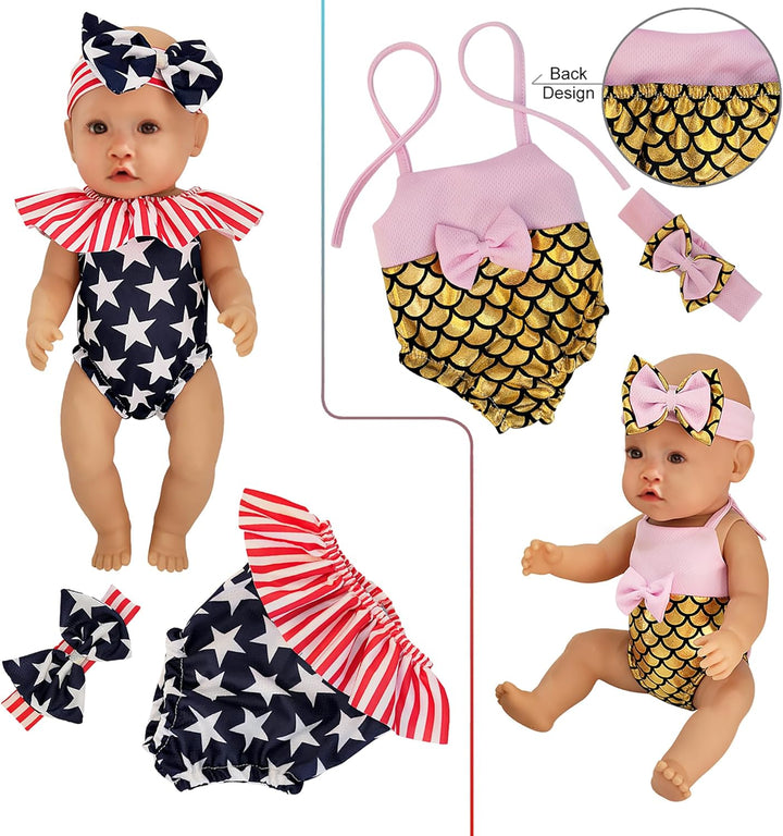 Windolls 10 juegos de ropa de muñeca de bebé de 14 a 16 pulgadas, a...