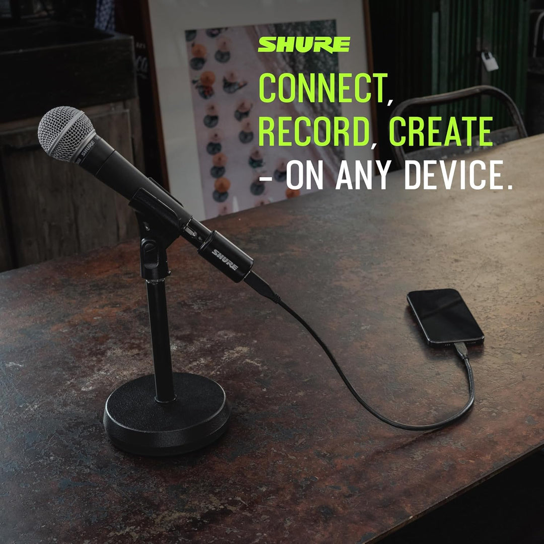 Shure MVX2U Gen 2 XLR a USB-C Interfaz de audio digital, certificad...
