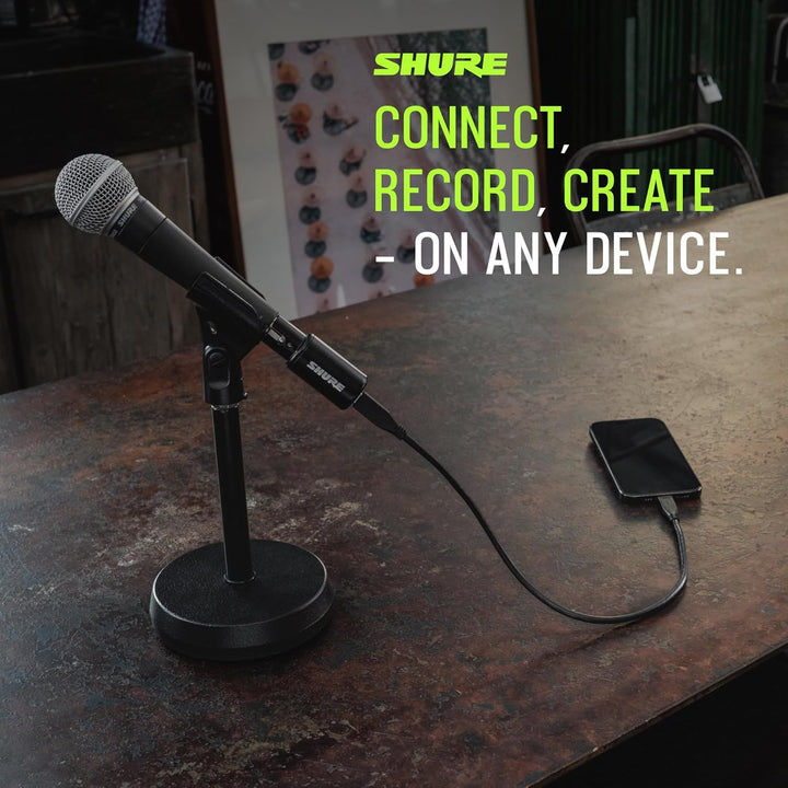 Shure MVX2U Gen 2 XLR a USB-C Interfaz de audio digital, certificad...
