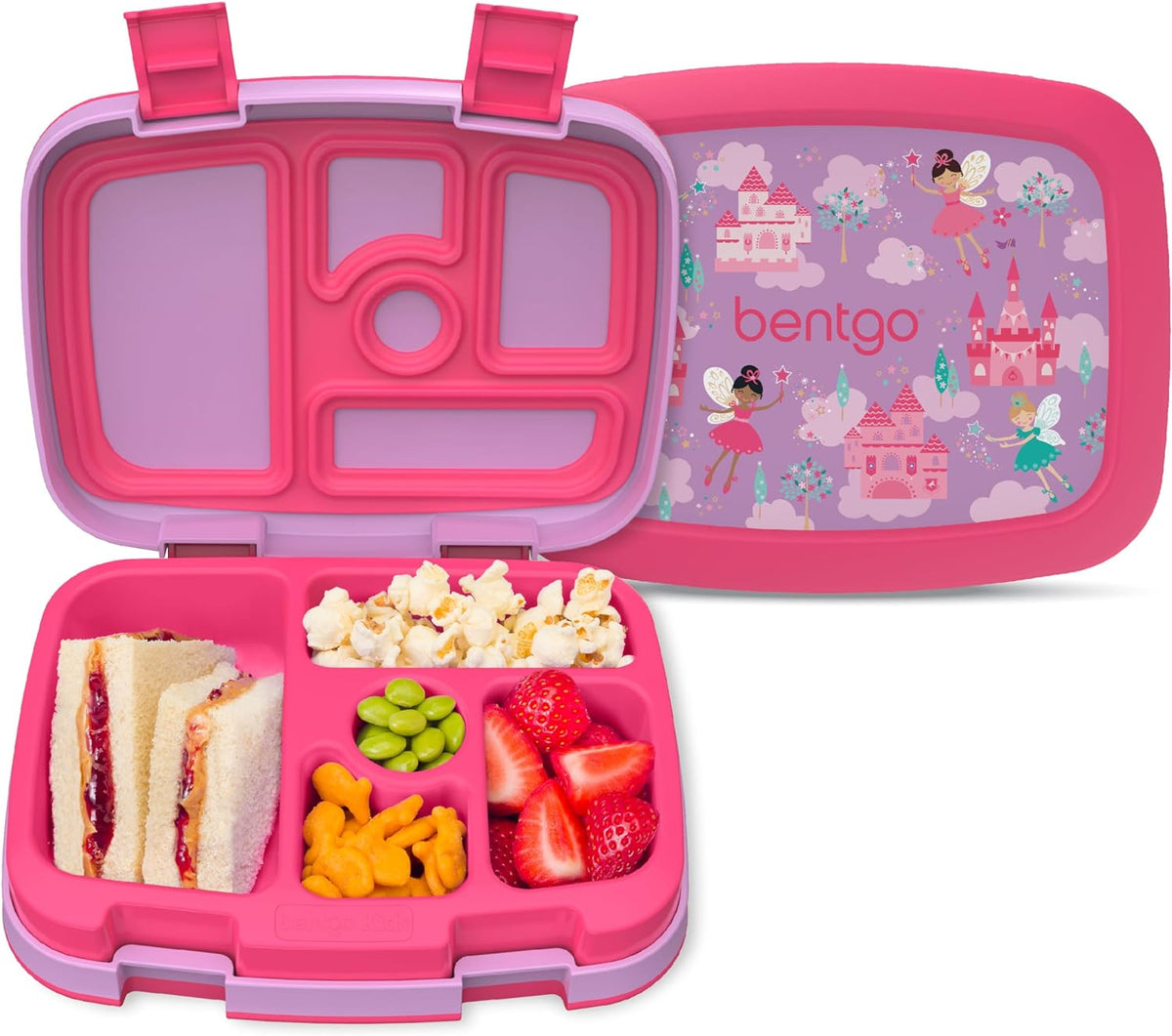 Bentgo Kids Prints - Fiambrera para niños con 5 compartimentos estilo bento