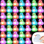 Deekin 48 patos de goma con luz LED a granel de 2 pulgadas que brillan en
