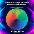 Rompecabezas redondos de 500 piezas - CMY Cubes - paleta arco iris - rompecabezas de rueda de colores que cambia - juego intelectual difícil y desafiante para adultos y adolescentes - ¡rompecabezas
