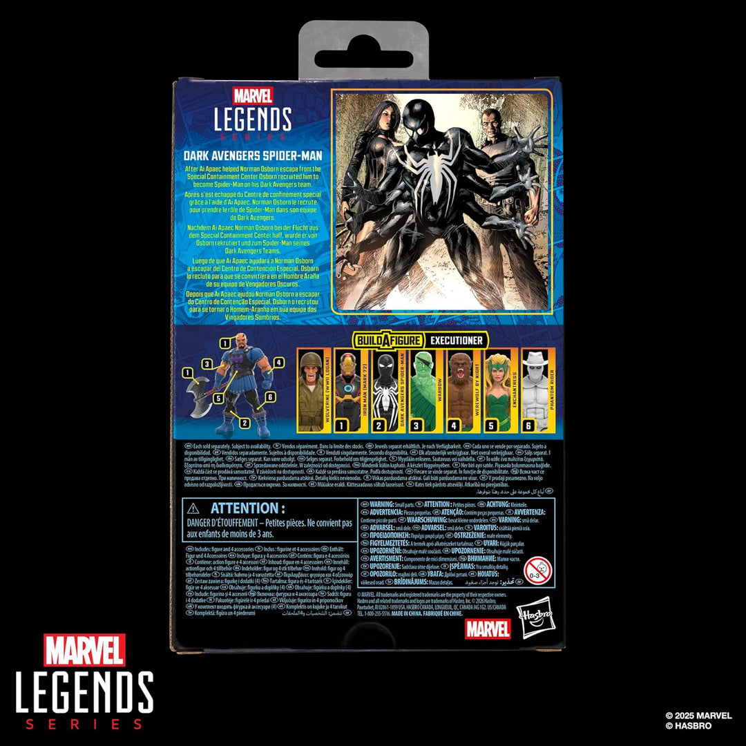 Serie Marvel Legends Dark Avengers Spider-Man figura de