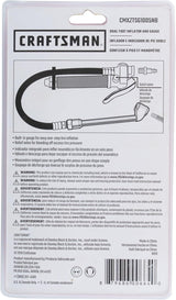 CRAFTSMAN Inflador y medidor de doble pie, 20-120 PSI, válvula de a...