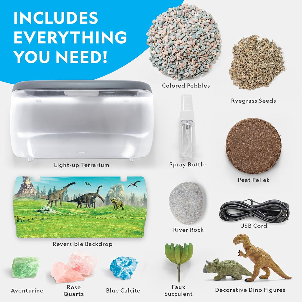 National Geographic Light-Up Dinosaur Terrarium Kit para Kids Ages 6+