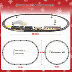 Set de Tren Eléctrico Navideño Funwee con Humo, Luces y Sonido para Niños