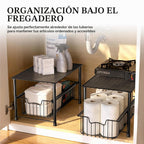 Simple Houseware Cesta deslizante apilable con cable para debajo del