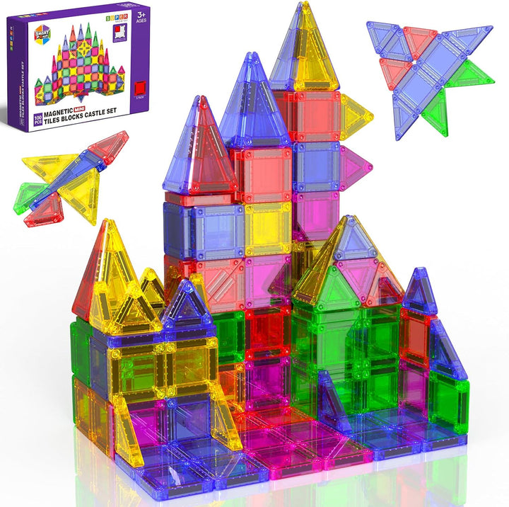 Azulejos magnéticos de construcción para niños, 100 azulejos magnét...