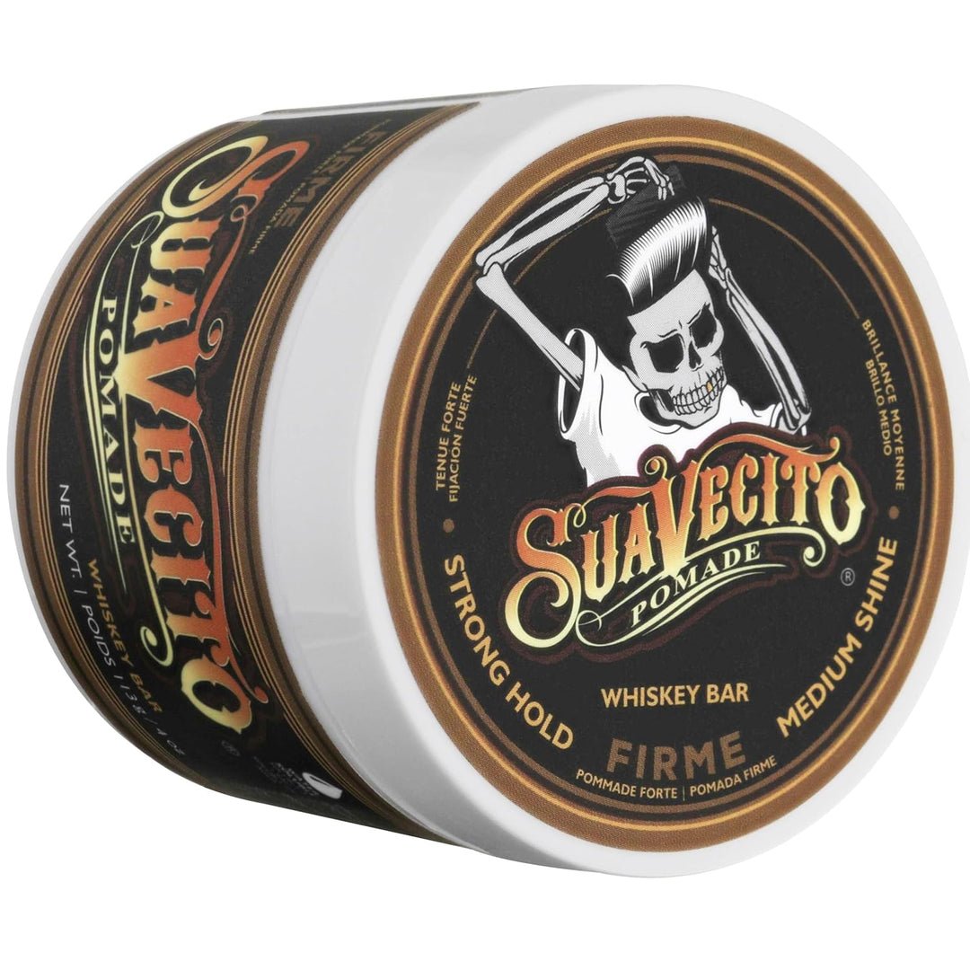 Suavecito Pomade Firme (Strong) Hold Whisky Bar Scent 4 oz - Pomada...